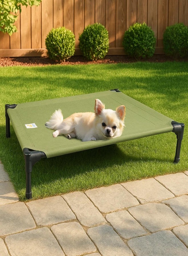Sytopia Outdoor Raised Dog Cots Bed for Dogs, Medium, Green - Image 1